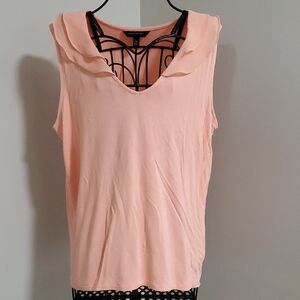 Banana Republic Peach Ruffle Tank Top